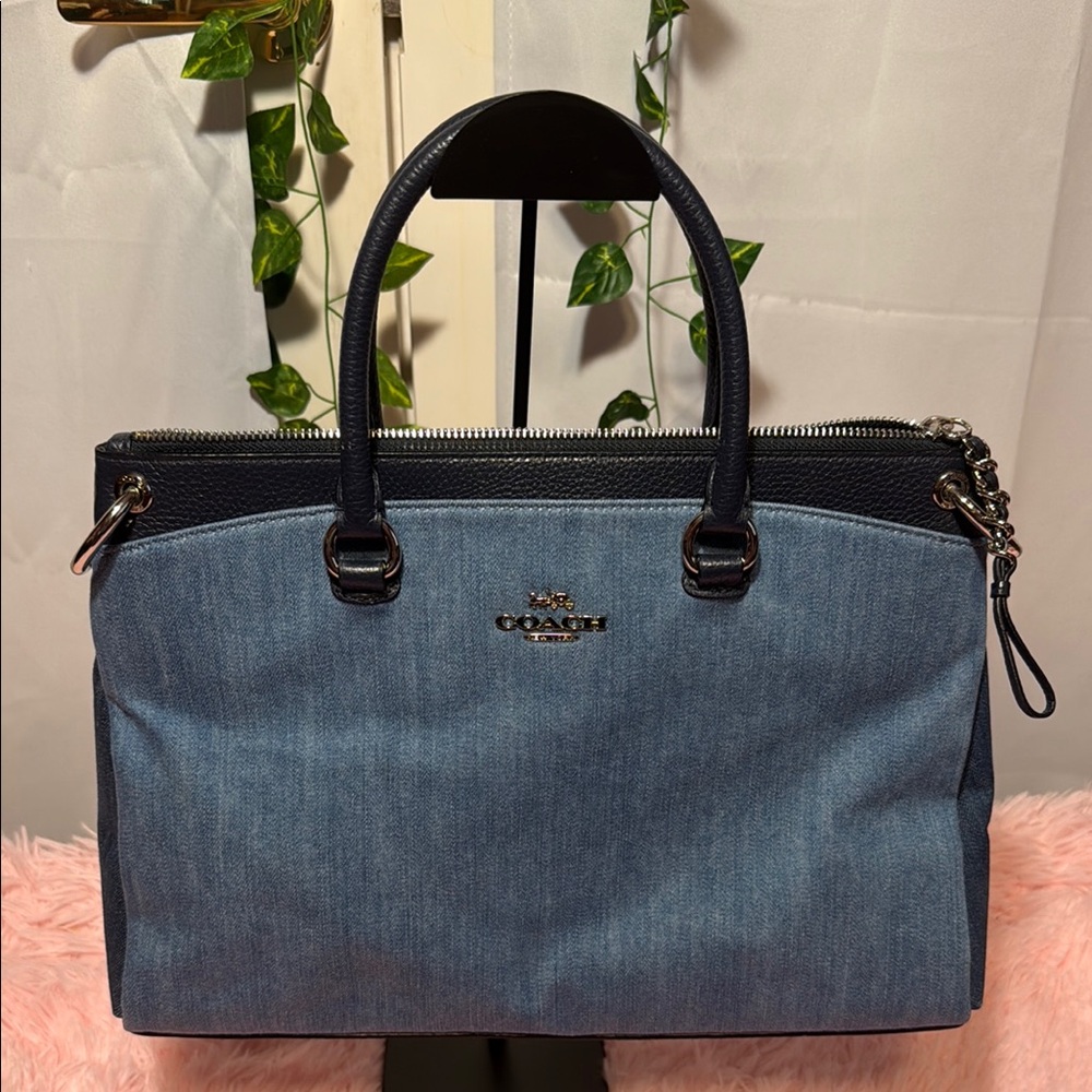 Coach Blue Denim Tote Bag